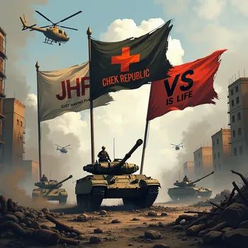 Battle Flags of the Chek Republic - Tangra AI Image Generator