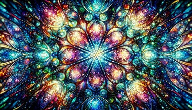 Celestial Stained Glass - Tangra AI Image Generator