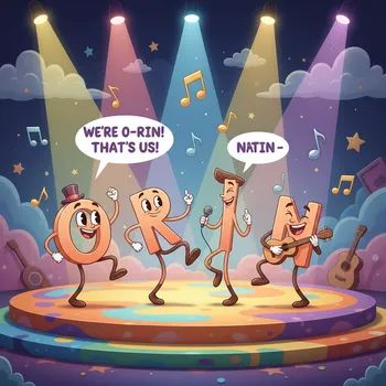 Dancing Cartoon Letters Orin - Tangra AI Image Generator