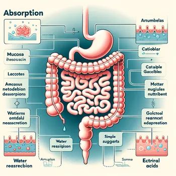 Intestinal Absorption Infographic - Tangra AI Image Generator