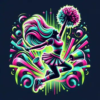 Neon Cheer Explosion - Tangra AI Image Generator