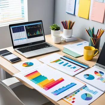 Data Entry Computer Desk Organized Data Entry Desk - Tangra AI Image Generator