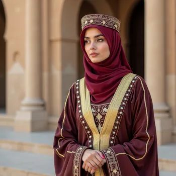 Saudi Arabian Gulf Woman in Traditional Costume - Tangra AI Image Generator